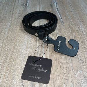 Gennaro Di Palma Women's Leather Belt Made In ITALY Black Size Large 9906-20